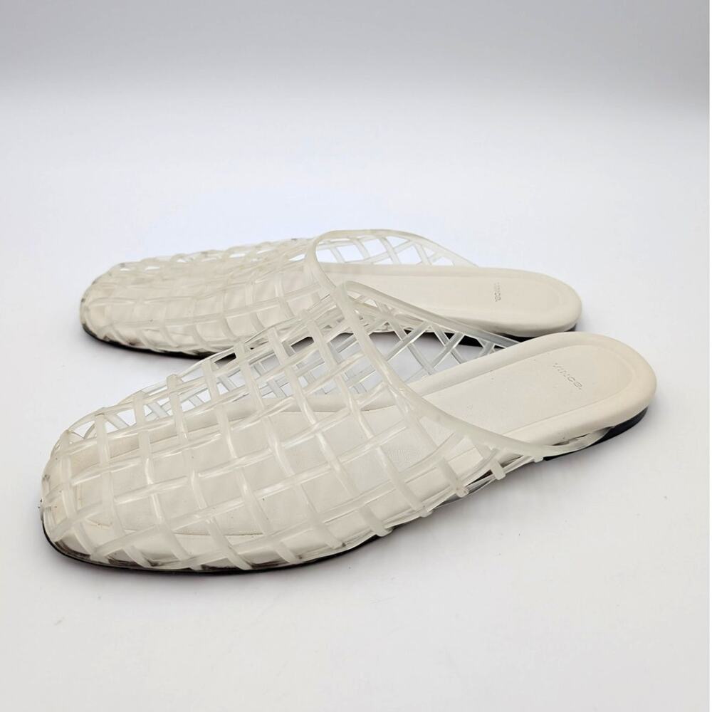 Vince Barcelona Clear Jelly Lattice Slip-On Flats